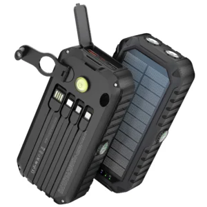 40KmAh Hand Crank Solar Power Bank with Dual USB Type