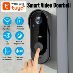 Smart Wifi Outdoor Doorbell - HD Video and Door Eye Camera