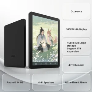 6-inch portable E-paper Ebook Reader, 300PPI, Android 14