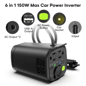150W Inverter - 12V DC to 110V AC